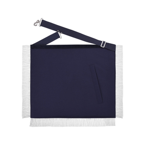 Delantal Masónico Premium de la Logia Azul con Flecos de Hilo Blanco, Diseño Personalizado, Nombre de la Logia Personalizado con Bordado Personalizado de las Logias Masónicas - Product Image 2