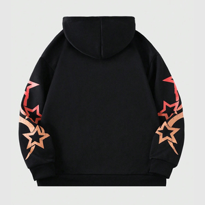 Sweat à capuche tendance en molleton français premium, motif tête de mort vintage, coupe décontractée, collection streetwear de luxe - Product Image 2