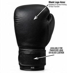 Guantes de Boxeo de Piel Sintética PU Negros y Blancos con Logotipo Personalizado al por Mayor, 14oz, Equipo de Protección para Entrenamiento, Sparring y Combate para Adultos - Product Image 6