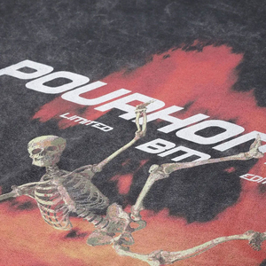 Camisetas de Hombre a la Moda, Estilo Casual, Lavado Ácido, Completamente Parcheadas, Talla Grande, Nuevas y Elegantes, Camisetas con Lavado Ácido a Precio Económico - Product Image 2