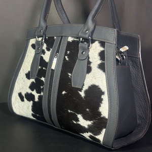 Sac à main en cuir véritable souple, couleur unie, taille haute, avec deux sangles, imperméable et respirant – Meilleur fournisseur en gros - Product Image 4