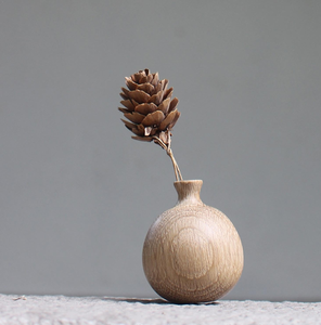 Vase à fleurs décoratif en bois pour l'intérieur au prix le plus bas, vase à fleurs en bois sculpté à la main créatif au prix le plus bas - Product Image 5