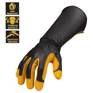 Guantes de Soldadura de Cuero Ignífugo de Primera Calidad, Protección Industrial Duradera, Guantes de Soldadura Personalizados - Product Image 4