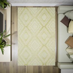 Alfombra de Lana Anudada a Mano, Diseño Moderno y Novedoso, Ecológica, Gruesa, Beige Marfil, Hecha a Mano para Sala de Estar - Product Image 3