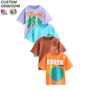 T-shirt décontracté d'été pour garçons, 100 % coton, 200 GSM, haute qualité, manches contrastées, poche, logo personnalisé, écologique, séchage rapide - Product Image 4