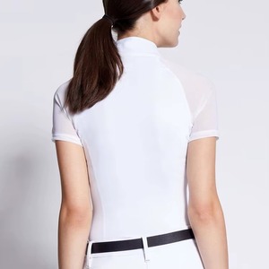 เสื้อยืดแขนยาวผู้หญิงแบบซิปครึ่งตัวสำหรับขี่ม้า คุณภาพสูง เสื้อเบสเลเยอร์สำหรับขี่ม้า เสื้อยืดสำหรับนักขี่ม้าหญิง - Product Image 3