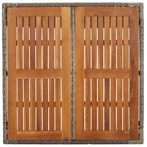 โต๊ะสวนสีเทาพร้อมท็อปโต๊ะไม้โพลีหวายลายไม้ธรรมชาติ - Product Image 5