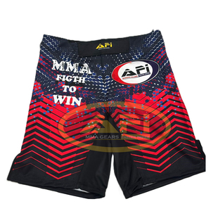 Shorts de combat AERO MMA pour hommes, taille haute, bleu et jaune, respirants, durables, vêtements d'entraînement pour arts martiaux - Product Image 5