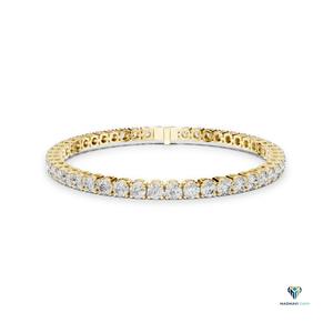 7.008 CT Round Lab Grown Diamond Tennis Bracelet in 14K <b>Solid</b> <b>Gold</b> 3.30mm Round Cut Diamond Bracelet for Women <b>Gold</b> Fine Jewelry - Product Image 1