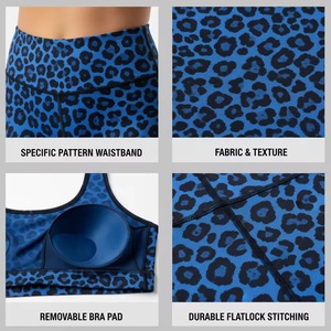 เลกกิ้งผู้หญิง ชุดโยคะใหม่ ชุดออกกำลังกายแบบสลิมฟิต แห้งเร็ว ชุดออกกำลังกายสำหรับวิ่ง บราออกกำลังกาย กางเกงรัดรูป ชุดฟิตเนส ชุดโยคะ - Product Image 6