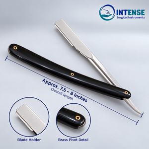 มีดโกนหนวดคุณภาพสูงแบบคลาสสิกสีดำพับได้ สำหรับโกนหนวดเครา - Product Image 4