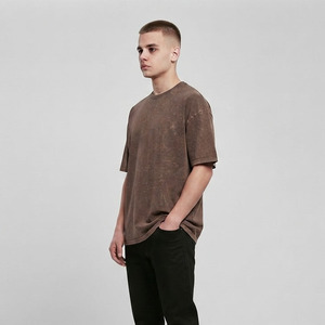 T-shirts décontractés pour hommes 100% haute qualité, style délavé à l'acide, coupe oversize, manches courtes, décontractés et amples - Product Image 6