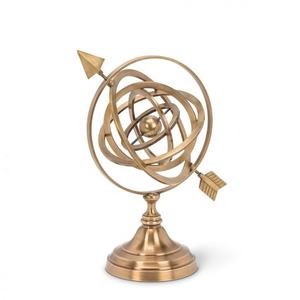 Globe armillaire exclusif en métal avec trépied en bois Objets de collection nautiques pour la décoration de la maison et du bureau directement des fabricants - Product Image 2