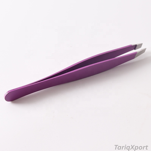 แหนบกำจัดขนสแตนเลส ปลายเฉียงแบน สีโรสโกลด์ เงิน ดำ - อุปกรณ์แต่งหน้า - Product Image 3