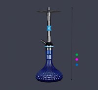 SHISHA 2210-HEZER Ensemble de chicha de luxe en acier inoxydable |   Grande boîte cadeau pour l'exportation et la vente en gros