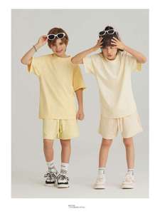 เสื้อยืดคอตตอน 100% ขายส่ง แขนสั้น สกรีนลายสีตัดต่อตามสั่ง สำหรับผู้ชาย เสื้อยืดคอกลม พ่อแม่ลูก เด็ก - Product Image 5