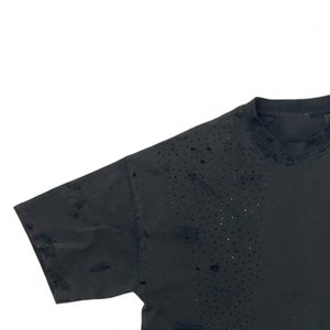 เสื้อยืดคอกลมโอเวอร์ไซส์ผ้าฝ้ายหนาพิมพ์ลายโลโก้ตามสั่งขายส่งจำนวนมากสำหรับผู้ชายทรงหลวมไหล่ตกสไตล์สตรีทแวร์ - Product Image 6