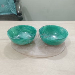 Livraison Rapide Nouveau Design Bols de Service en Résine Écologique de Qualité Alimentaire Style Mignon pour Fêtes, Salades, Pâtes, Glaces – Rouge Brun - Product Image 1