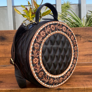 กระเป๋าสะพายพาดลำตัวกลมหนังลายตามสั่งสำหรับผู้หญิง2024หนังเป็นเครื่องมืองานออกแบบใหม่ - Product Image 4