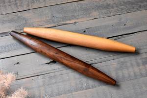Rustic Handmade Wooden <b>Rolling</b> <b>Pin</b> Premium Baking Kitchen Tool - Product Image 2