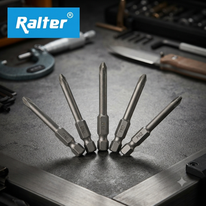 Ralter Phillips Industrial Grade Steel S2 Screwdriver Bit PH 75mm Torsion Bit OEM Magnetic Tip 1/4 Inch Hex Shank <b>Sandblasted</b> - Product Image 5