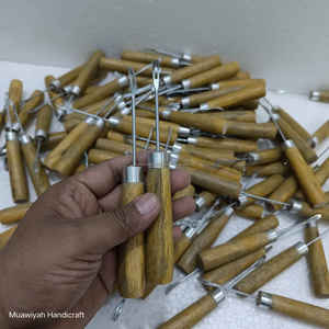 Nouveau Design Meilleure Qualité Poinçon À Coudre En Cuir Bois Manche En Bois Poinçon À Coudre Droit Poinçon En Cuir Outil De Muawiyah Artisanat - Product Image 2