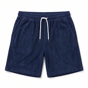 Shorts en tissu éponge pour hommes, décontractés, pour l'été, pour la plage, OEM ODM, vente en gros, logo personnalisé, faible MOQ - Product Image 2