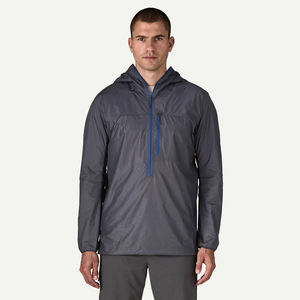 Custom Logo Men's Thin <b>Lightweight</b> Half Zip Windbreaker <b>Jacket</b> Waterproof Hooded Outdoor Sports <b>Running</b> Pullover Anorak Coat - Product Image 1