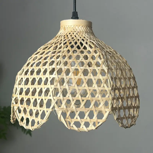 Handwoven Bamboo Pendant Light for Home <b>Decoration</b> Hotels Cafes and Hospitality Interior <b>Lighting</b> - Product Image 3