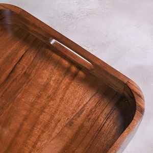 Bandeja Cuadrada de Madera de Acacia para Servir Desayuno, con Asas, Venta al por Mayor, Natural House - Product Image 5