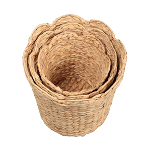 Versatile Woven Waste <b>Bin</b>, Water Hyacinth Basket for Kitchen Bathroom & Office, Natural Fiber Trash Can <b>with</b> Handle From Vietnam - Product Image 4
