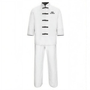 Uniforme de Kung Fu de Grado Profesional con Logotipo Frontal, Costuras Reforzadas, Ligero, Transpirable, de Poliéster/Algodón para un Uso Duradero - Product Image 1