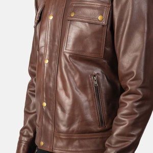Regular Fit Zipper Stylish Look <b>Men</b> <b>Leather</b> <b>Jacket</b> Customized Color And Size Pakistan Made <b>Men</b> <b>Leather</b> <b>jacket</b> for <b>men</b> - Product Image 4