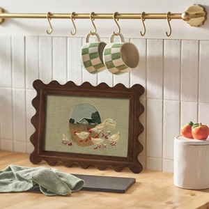 Handmade Eco-Friendly Retro <b>Wall</b> Art Decoration Wood Grain Gallery <b>Wall</b> Wavy Edge Walnut Finish <b>Picture</b> <b>Frame</b> - Product Image 6