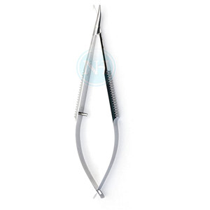 Tijeras Oftálmicas Corneosclerales de Acero Inoxidable para Mano Izquierda, Hojas Medianas, Herramientas Quirúrgicas - Product Image 5