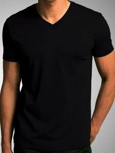 Camiseta de punto de manga corta con cuello redondo de 160g 180gsm, logotipo frontal serigrafiado, teñido liso, transpirable, ecológica, 100% algodón, corte regular. - Product Image 1