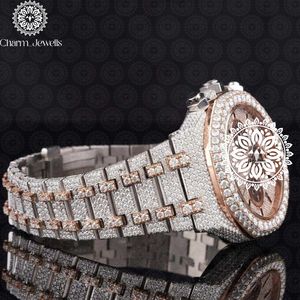 Charm_Jewells Women's Luxury Stainless Steel Watch 38mm Round Case Analog Mechanical <b>Chronograph</b> Sapphire Crystal Folding Clasp - Product Image 1