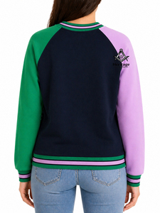 HMR Sweat-shirt à col rond imprimé Alpha Kapa pour femme, de haute qualité, pour l'automne, formel, épais, tricoté, respirant, anti-plis - Product Image 5