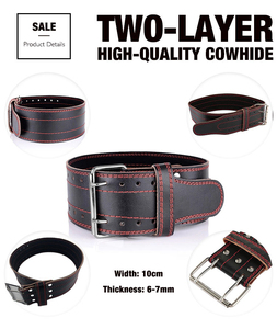 Durable Genuine Leather Weightlifting Belt for Men and Women Strength Development and Professional Gym Performance - Product Image 5