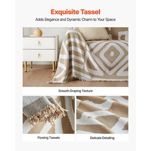 ที่คลุมโซฟาสีกากี117.72x71.26นิ้วที่คลุมโซฟาผ้ากำมะหยี่ป้องกันรอยขีดข่วน - Product Image 4