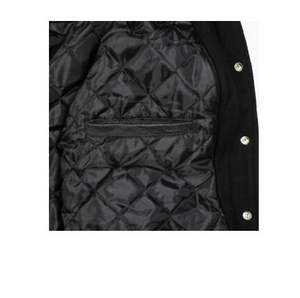 Chaqueta de Lana Estilo Urbano para Hombre, Abrigo de Invierno con Mangas de Piel de Oveja y Cuero Bordado, Talla XS, Servicio OEM Disponible - Product Image 4