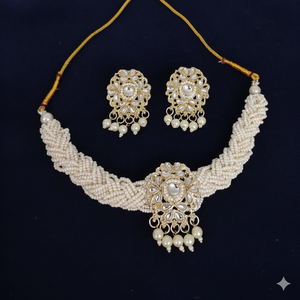 Parure de bijoux tendance 2026 avec collier ras-du-cou multicouche de perles et pendentif ethnique Kundan, haute qualité, vente en gros, pour mariages et fêtes - Product Image 4