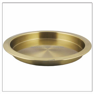 Stainless Steel Bar <b>Tray</b> Gold Metal 35cm Mayur Exports Model 9915 for Kitchen Home Bartending Food <b>Drinks</b> Serving <b>Tray</b> - Product Image 2