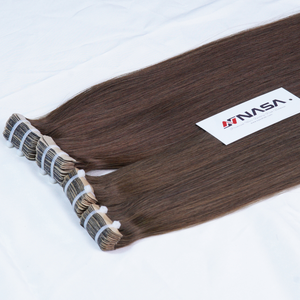 Extensiones de cabello con cinta más vendidas 100% cabello vietnamita colores oscuros Super doble dibujado 60 cm recto Natural - Product Image 5