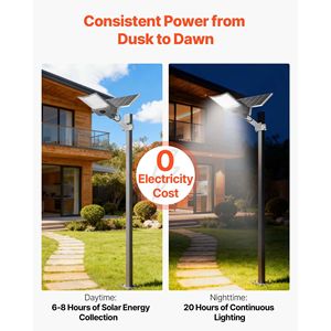 Nuovo Faro Solare Stradale ad Alta Potenza 12000W, 900000LM LED, per Sicurezza e Illuminazione di Parcheggi Commerciali, con Funzione Crepuscolare, Tipo Split, per Esterni - Product Image 3