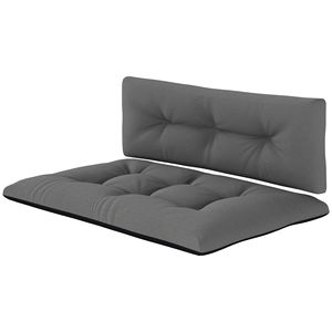 Cojines de Repuesto para Patio y Jardín, Negros, Acolchados, de 3.9 Pulgadas de Grosor, para 2 Personas - Product Image 1