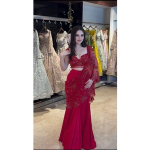 Premium Ready to Wear Lehenga <b>Saree</b> in Soft Butterfly Net with Elegant Pleats Stylish Pallu Design and Party Wear Appeal - Product Image 1