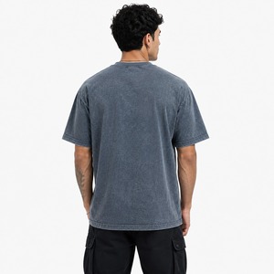 T-shirt pour homme 100% coton délavé à l'acide, coupe ample, imprimé, épaules tombantes, prix très raisonnable, vente directe usine, nouveau modèle - Product Image 2