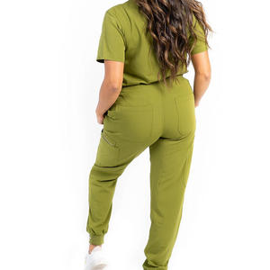 OEM Medical Scrub Pants Knitted Spandex 100% Cotton Breathable Quick-drying Unisex Hospital Workwear High Quality Customized - Product Image 6
