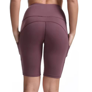 OEM Wholesale Top Trending Women Running Gym Shorts New Designs Gym Casual Wear Shorts Elastic Waist Women Yoga <b>Leggings</b> - Product Image 6